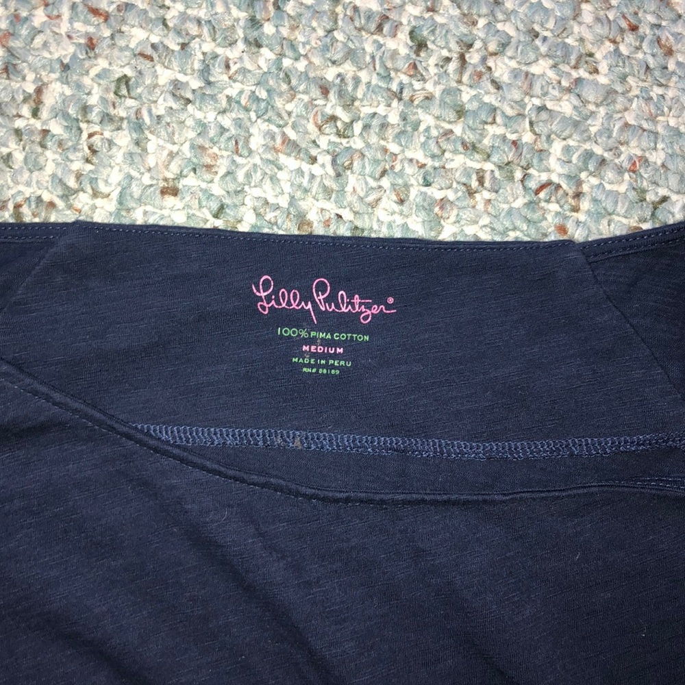 3/4 SLEEVE LILLY PULITZER NAVY SHIFT DRESS